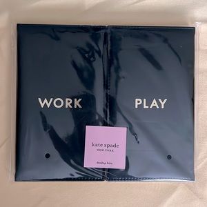 7.50 x 8.75 closed Kate Spade Work & Play Desktop Weekly Calendar & Folio Black